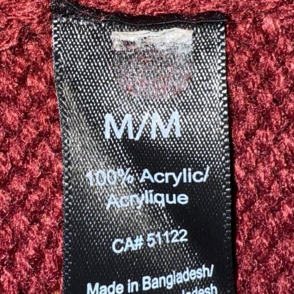 George Sweater Dress burgundy short sleeved sheath bodycon cowl neck Size M - Picture 13 of 13
